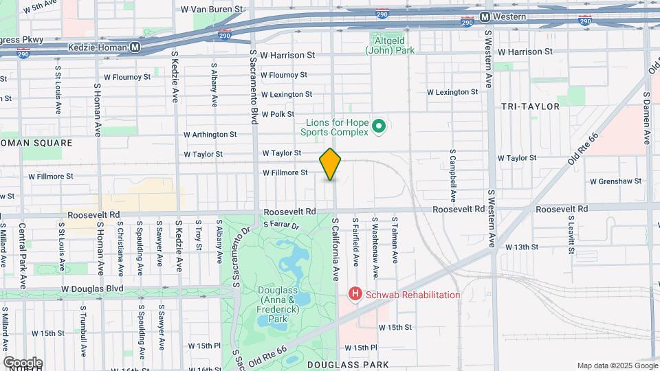 1118 S California Ave Map and Location Details