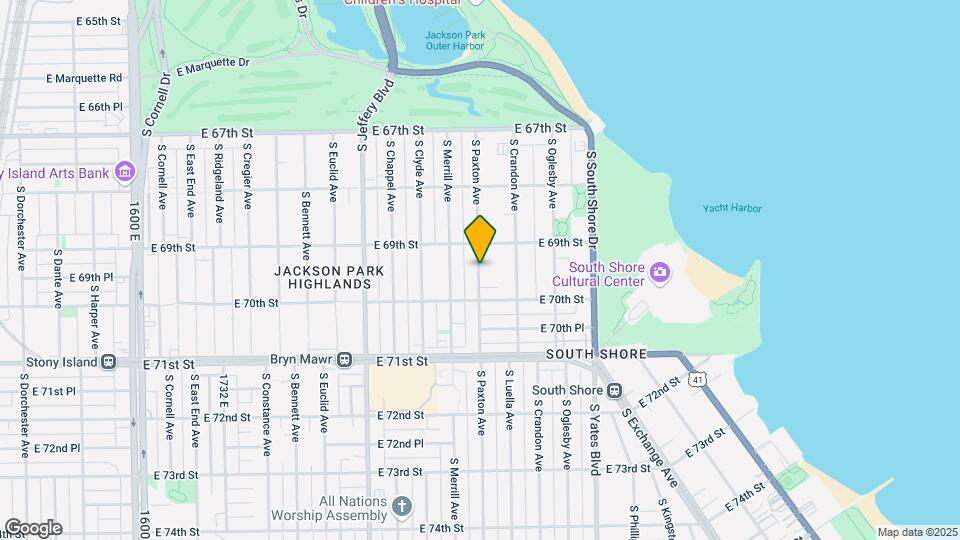 6949 S Paxton Ave Map and Location Details