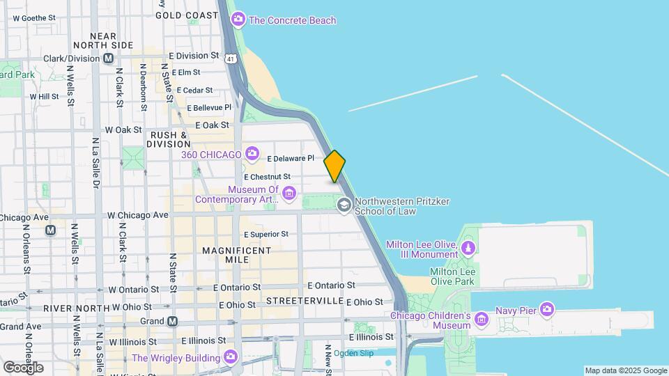 840 N Lake Shore Dr Mapa y Detalles de la Ubicación