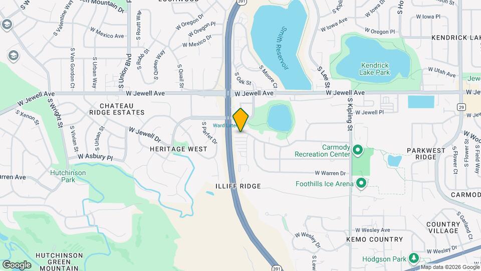 10806 W Evans Ave Mapa y Detalles de la Ubicación