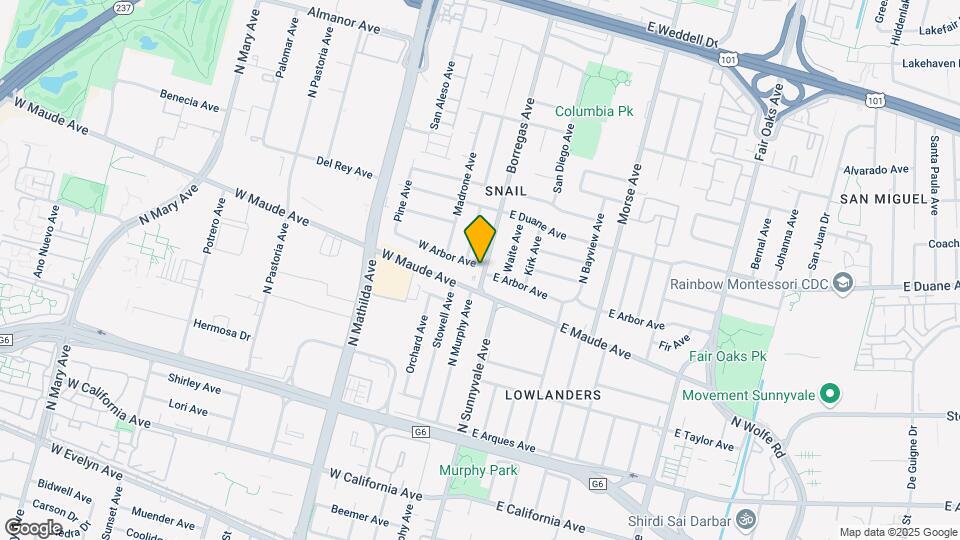 519 Borregas Ave Map and Location Details