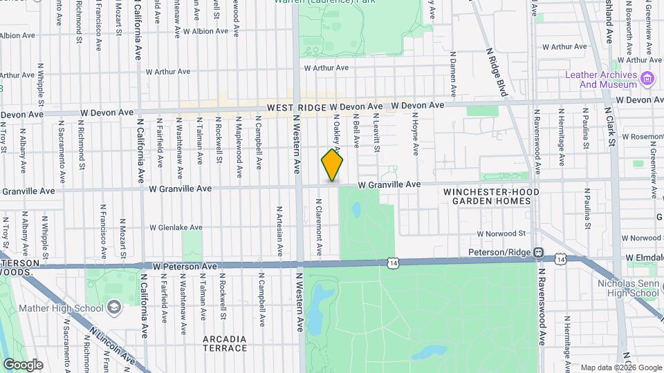 2303 W Granville Ave Map and Location Details