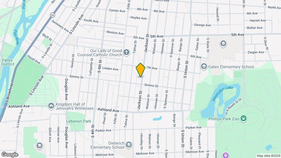 735 Jackson St Mapa y Detalles de la Ubicación