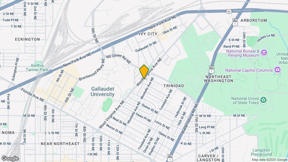 1703 West Virginia Ave NE Map and Location Details