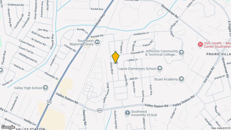 9708 El Prado St Mapa y Detalles de la Ubicación