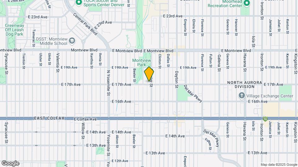9375 E 17th Ave Map and Location Details
