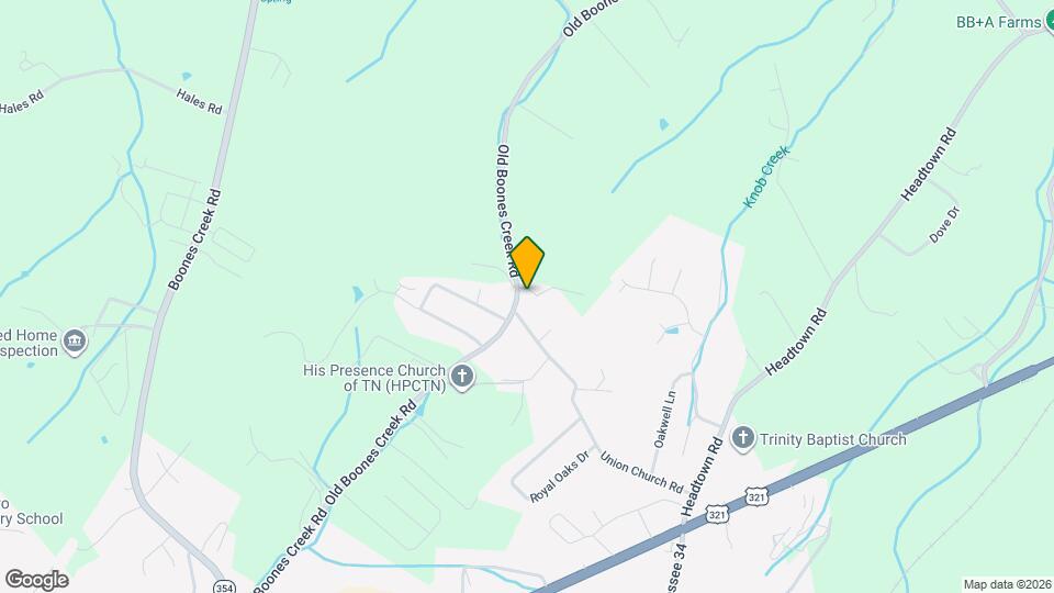 1104 Old Boones Creek Rd Mapa y Detalles de la Ubicación