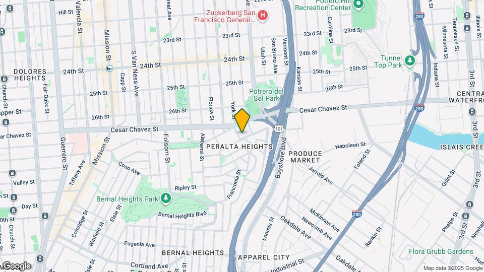 94 Peralta Ave Map and Location Details