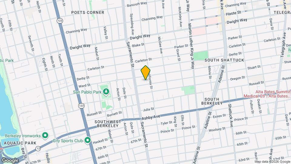 1529 Stuart St Map and Location Details