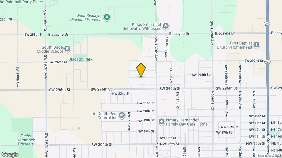 18810 SW 294th Terrace Map and Location Details