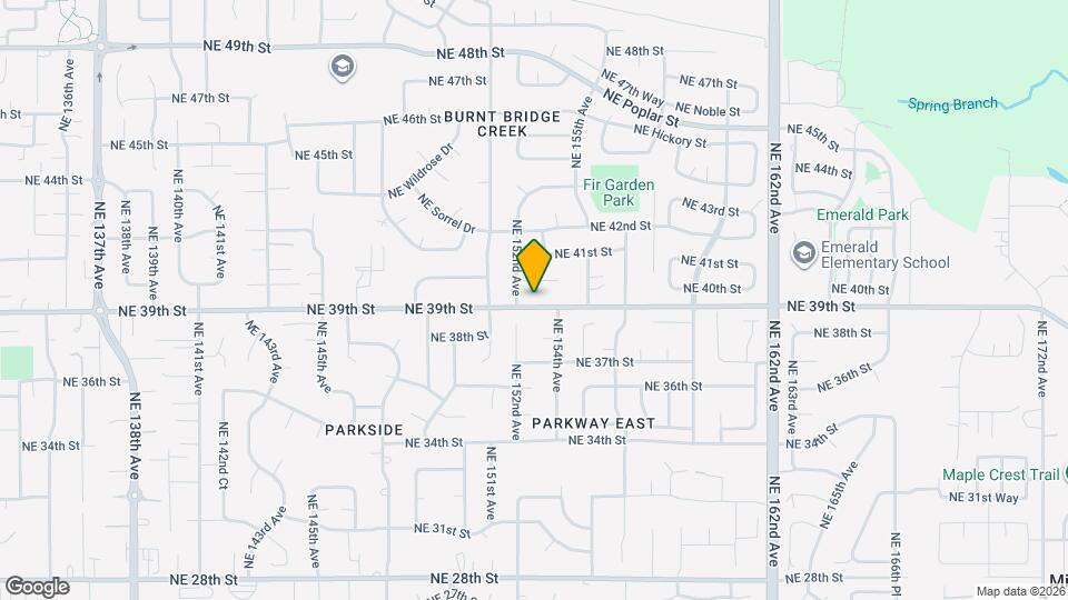 15300 NE 39th St Map and Location Details