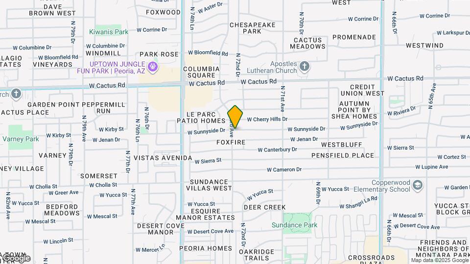 7249 W Sunnyside Dr Map and Location Details