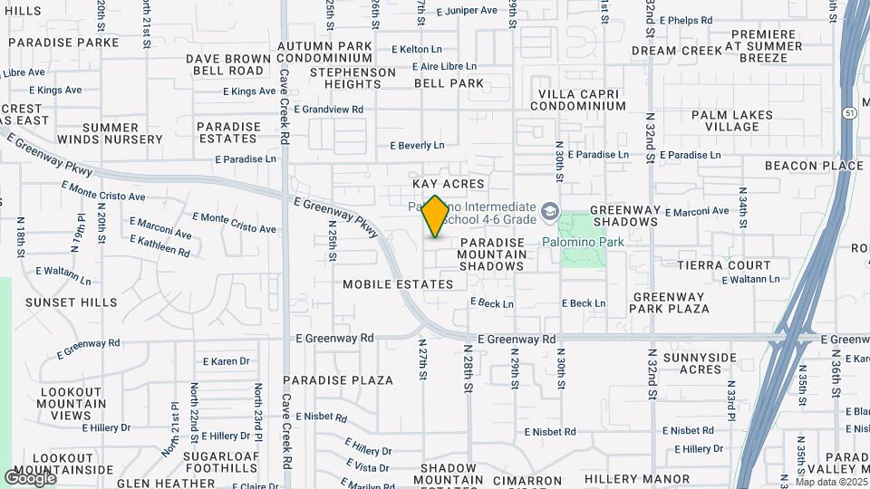 2707 E Tierra Buena Ln Map and Location Details
