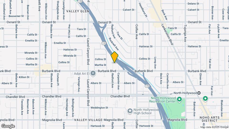 5630 Radford Ave Map and Location Details