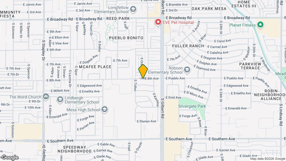 1849 E 8th Ave Map and Location Details