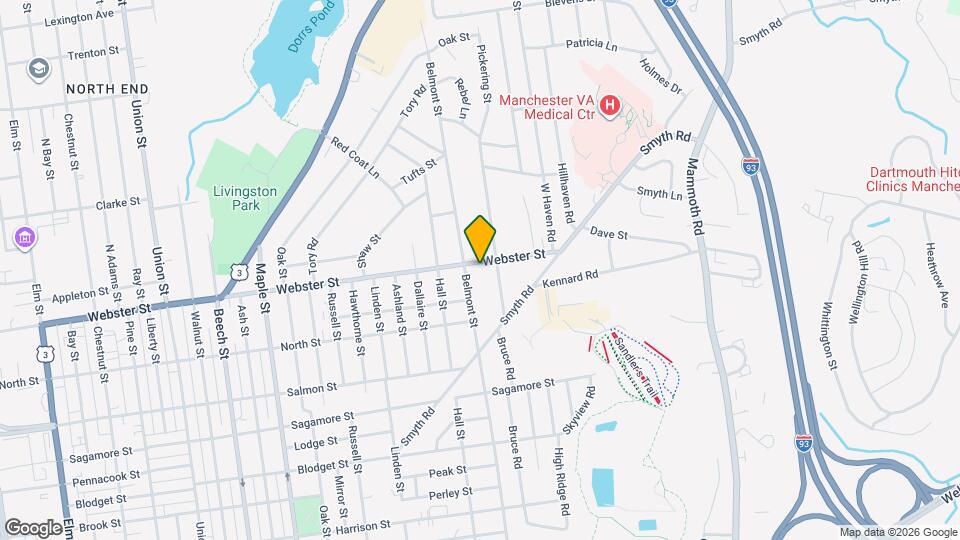 395 Webster St Map and Location Details