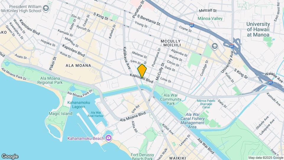 1861 Kapiolani Blvd Map and Location Details