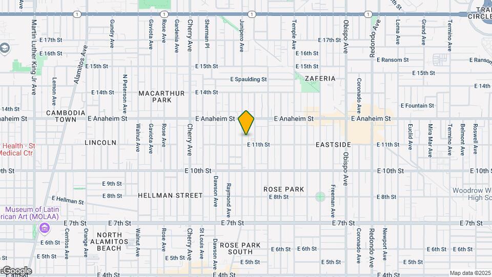 1114 Junipero Ave Map and Location Details