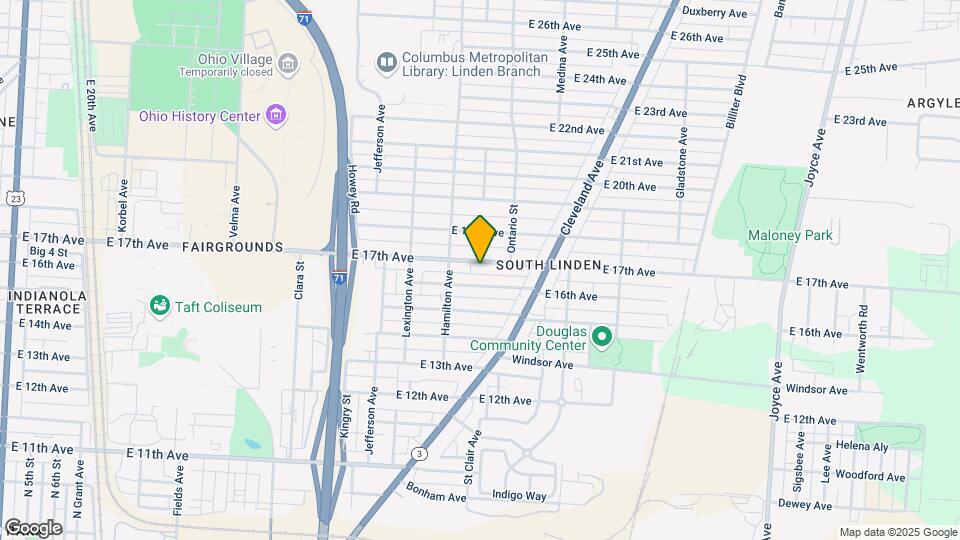 1083-1085 E 17th Ave-Unit -1083 Map and Location Details