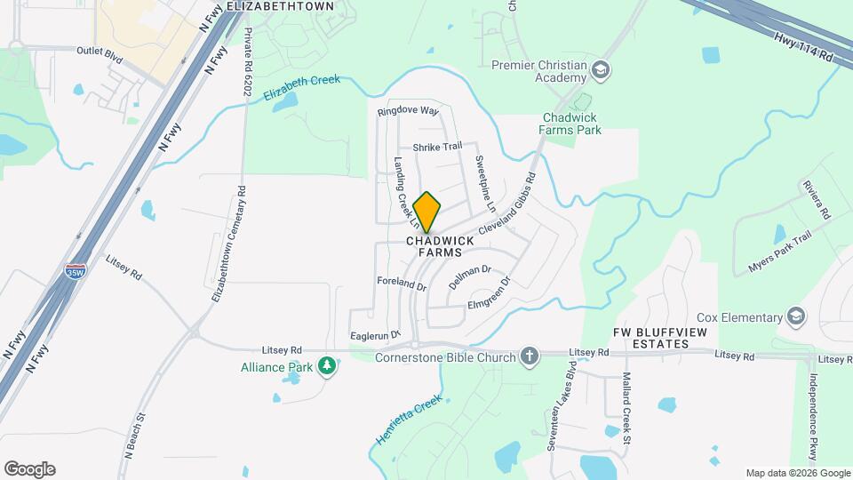 15513 Landing Creek Ln Map and Location Details