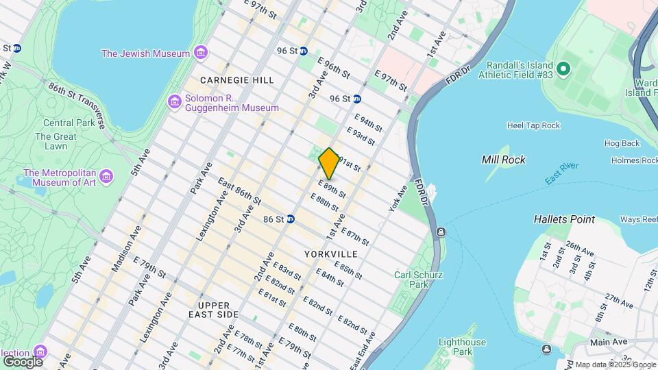 315 e 89 Street Mapa y Detalles de la Ubicación