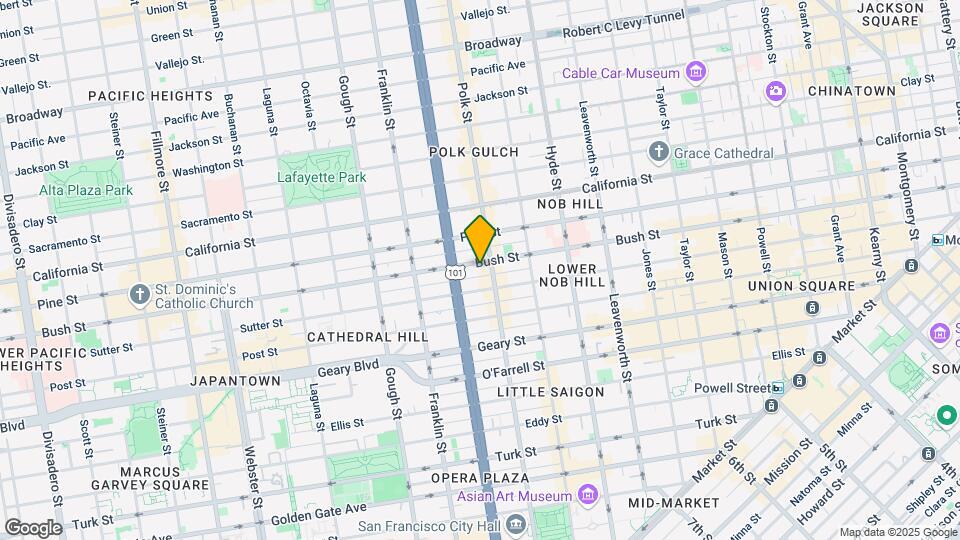 1433 Bush St, Unit 506 Map and Location Details