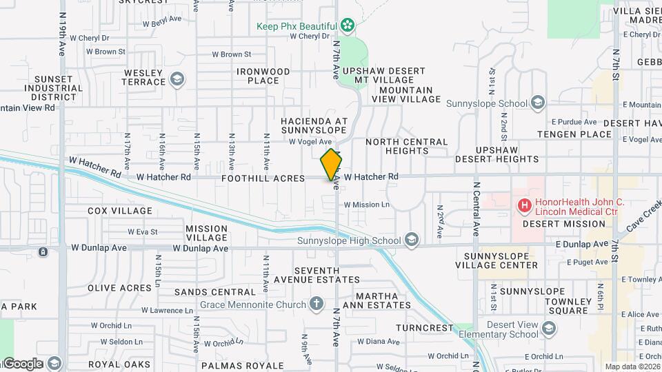 9238 N 7th Ave Map and Location Details