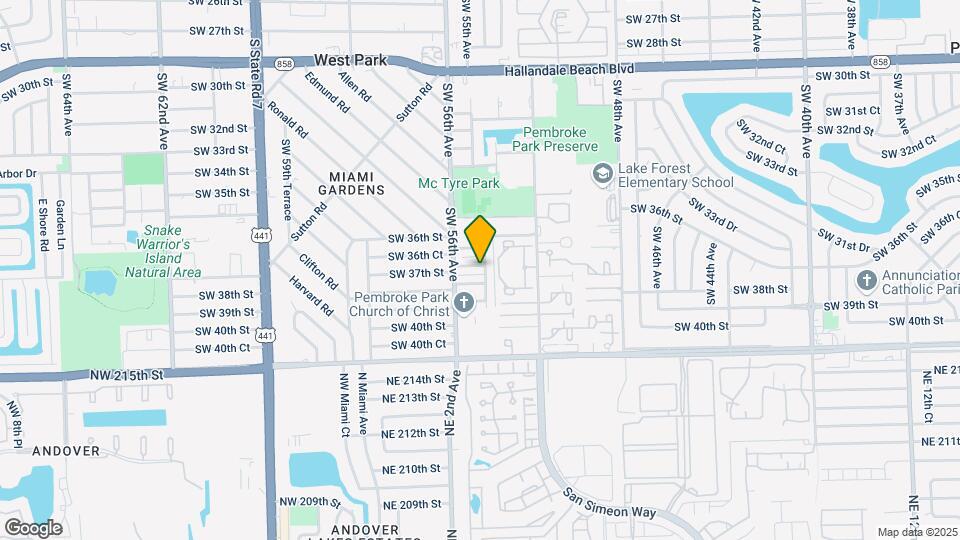 5130 SW 37th St Map and Location Details