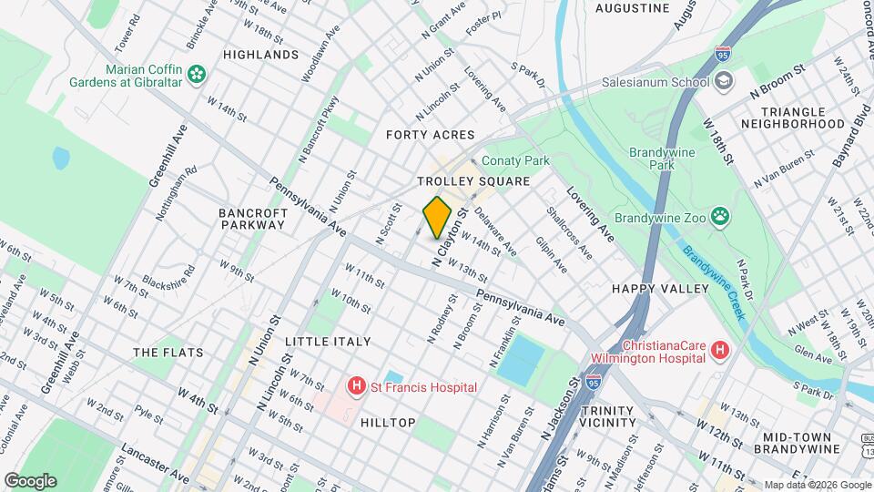 1307 N Clayton St, Unit Second Floor Apartment Mapa y Detalles de la Ubicación