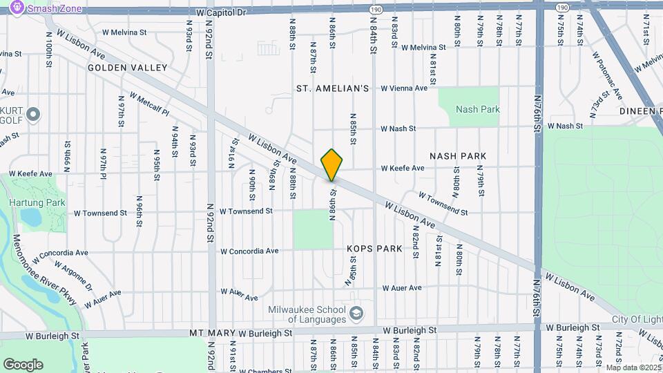 8601 W Lisbon Ave Map and Location Details