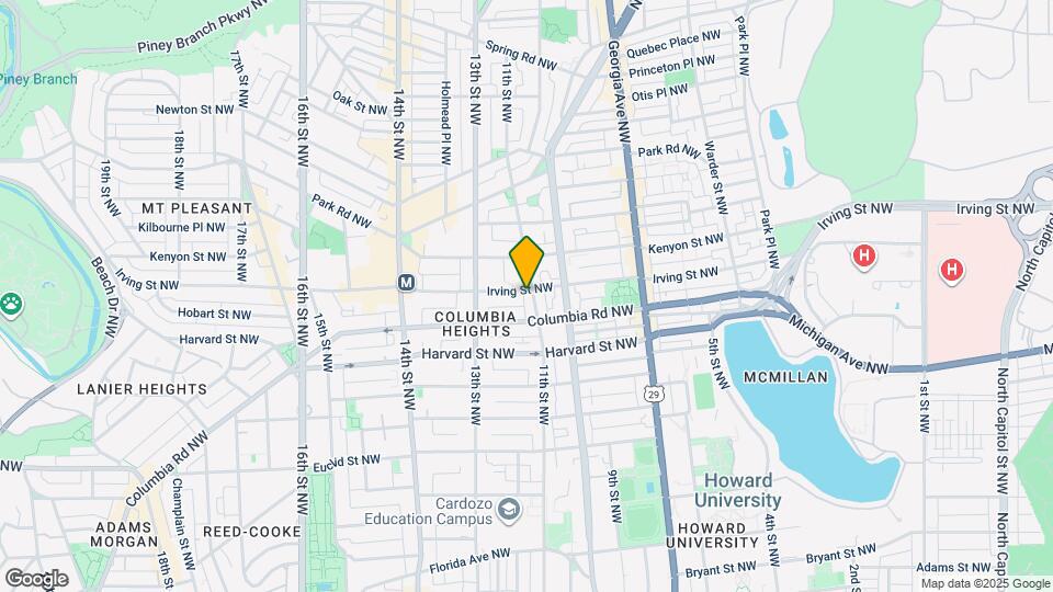 1100 Irving St NW, Unit B Mapa y Detalles de la Ubicación