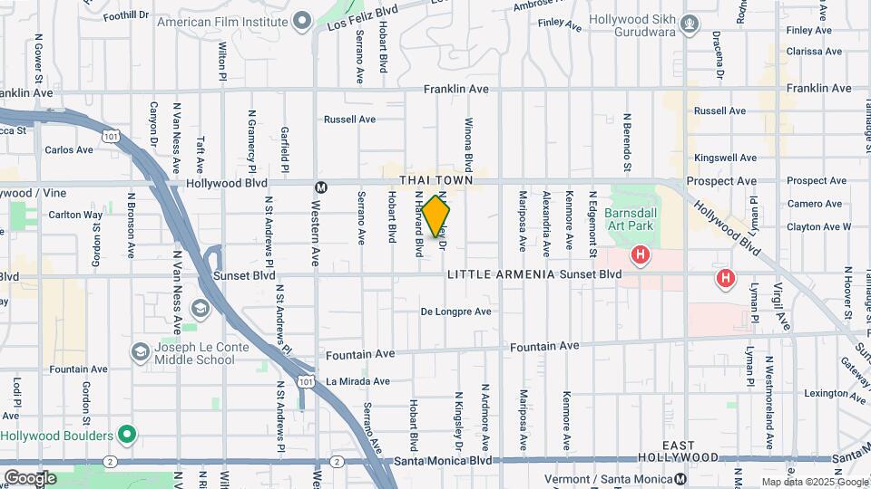 1537 N Kingsley Dr Map and Location Details