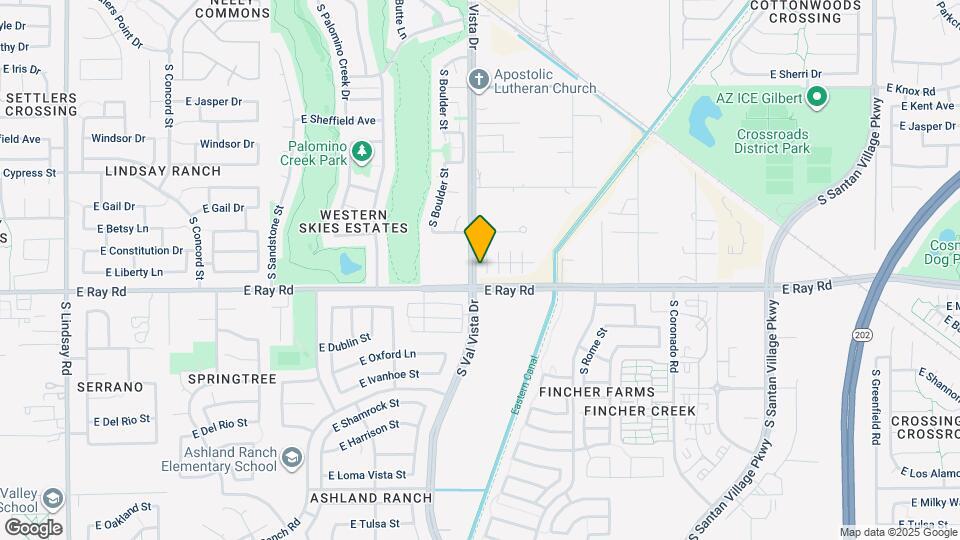 1555 S Val Vista Dr Map and Location Details