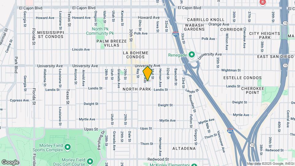 3745 Grim Ave Mapa y Detalles de la Ubicación