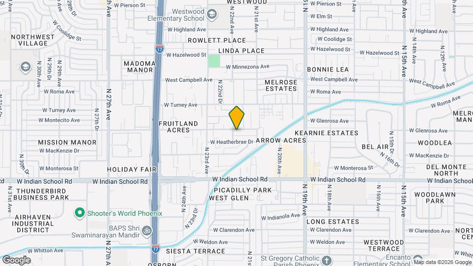 2139 W Glenrosa Ave Map and Location Details