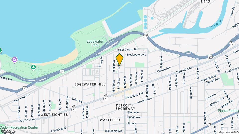 1277 W 67th St Map and Location Details