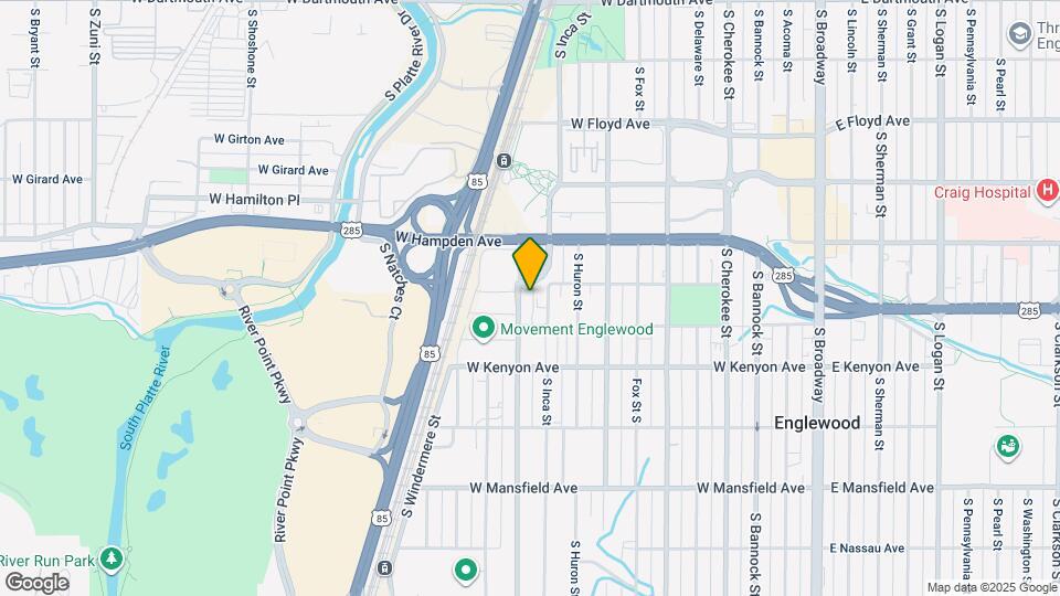 3600 S Inca St, Unit B Map and Location Details