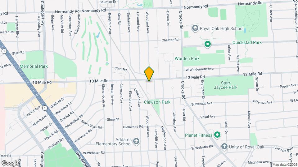 3203 Woodland Ave Map and Location Details