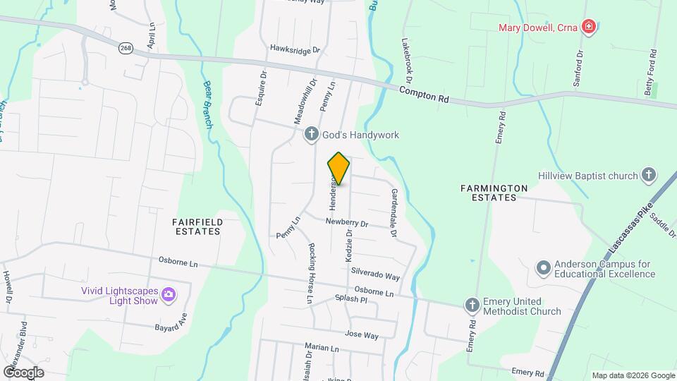 2922 Henderson Ln Map and Location Details