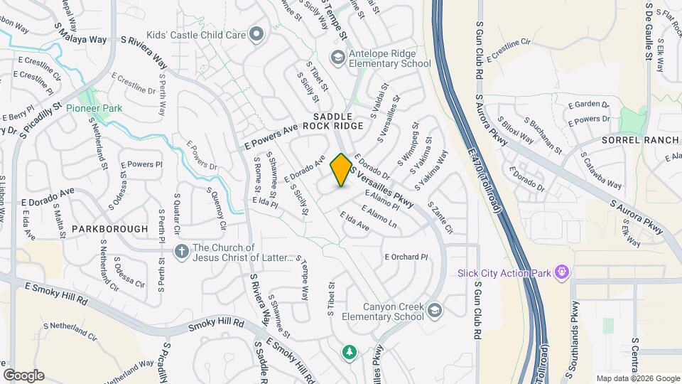 22458 E Dorado Pl Map and Location Details