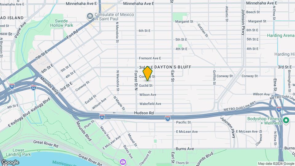 975 Euclid St Map and Location Details