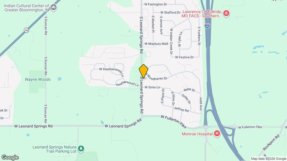 3611 S Leonard Springs Rd Map and Location Details