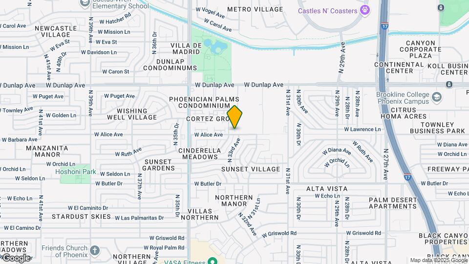 3309 W Tangerine Ln Mapa y Detalles de la Ubicación