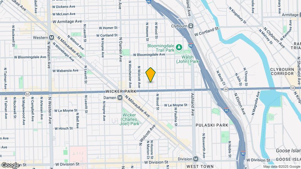 1621 N Honore St Map and Location Details