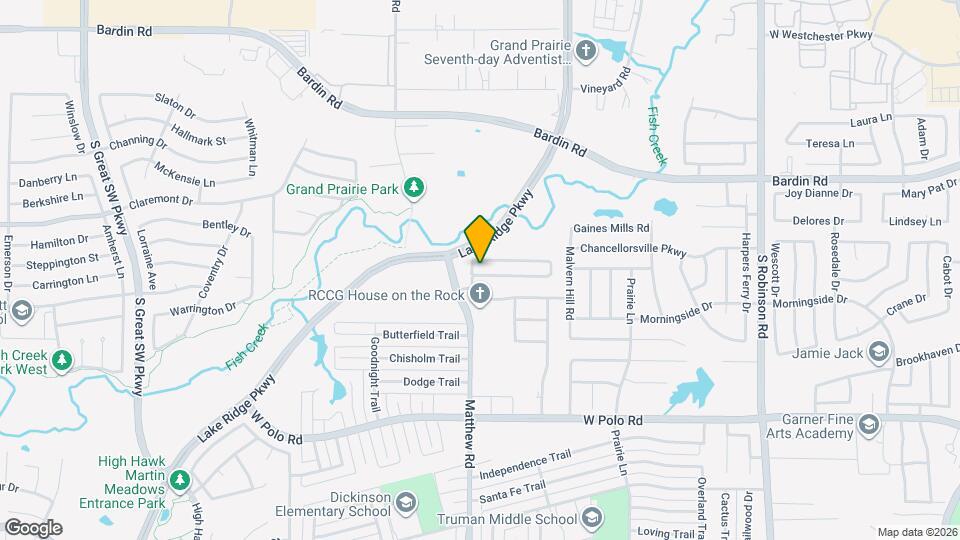 1728 S Bent Tree Trail Map and Location Details