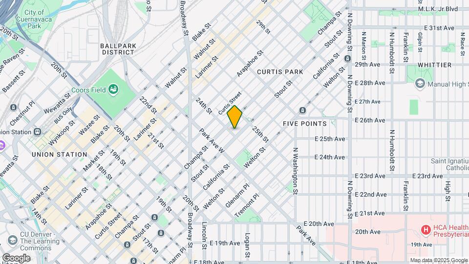 2411 Stout St Map and Location Details