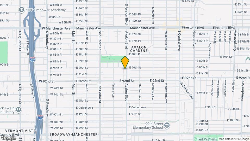 9017 Avalon Blvd Mapa y Detalles de la Ubicación