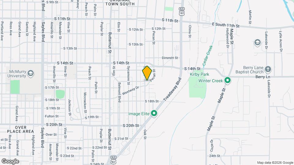 1581 Oak St Map and Location Details