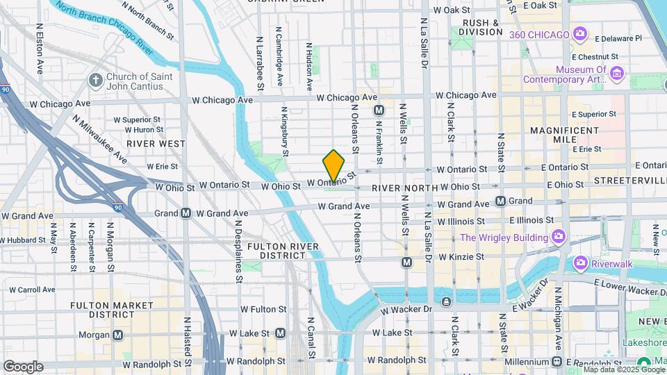 375 W Ohio St Map and Location Details