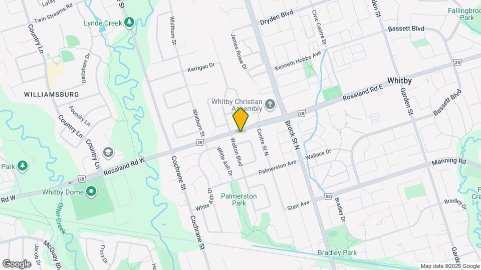 315 Rossland Rd W Map and Location Details